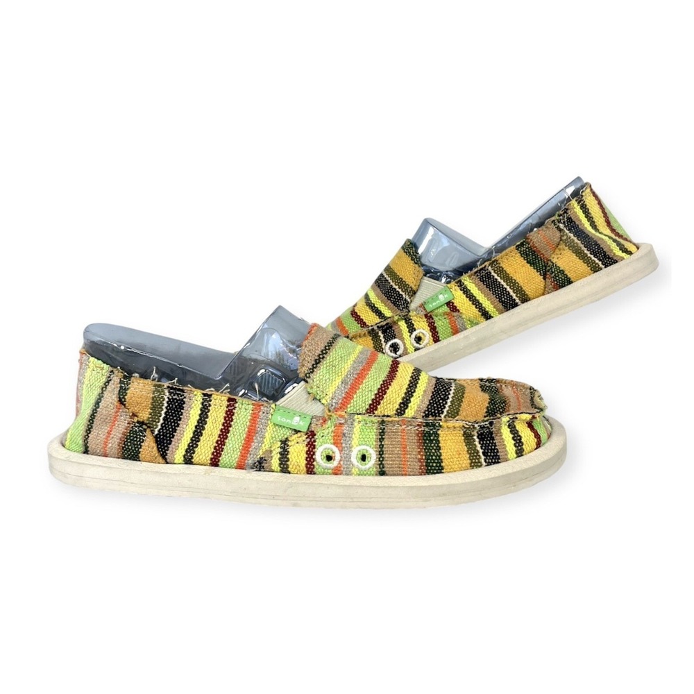 Sanuk Donna Kauai Sidewalk Surfer Shoes Womens 7 Blanket Stripe Slip On Loafers